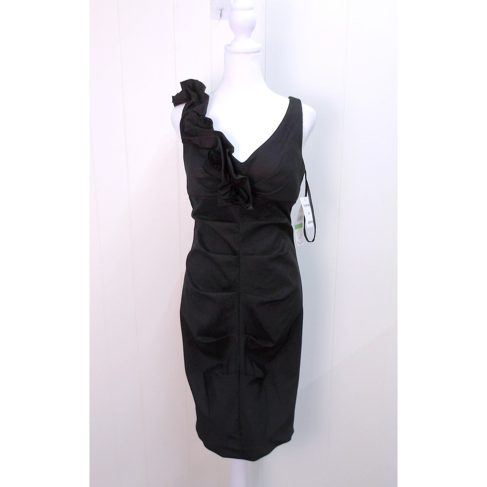 S.L. Fashions Black Dress Party‎ Cocktail Sleeveless Women's 8 / #8071